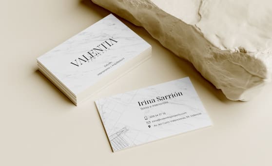 Tarjetas de visita Valentia Project